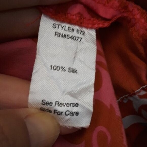 Vintage CAbi Womens True Love Tank Top Small Pink Paisley Silk BOHO Carrier #672 - Picture 5 of 12